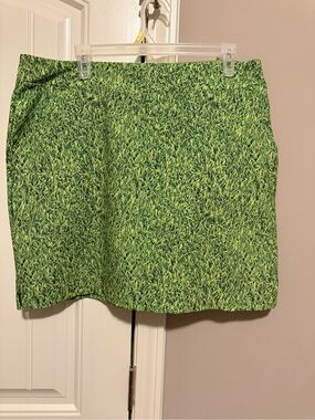 Loudmouth Ladies Grass Print Skirt - Lime Green